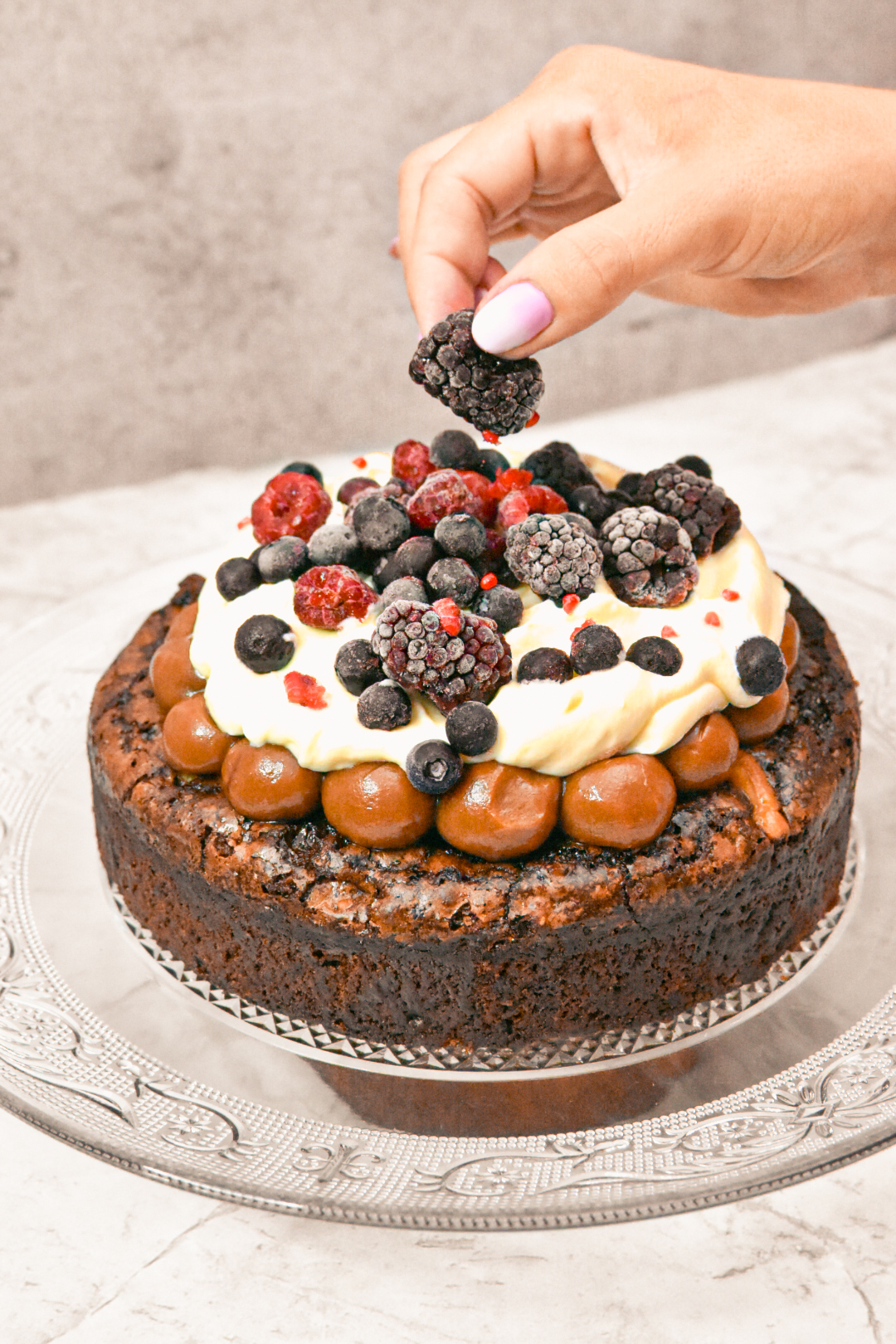 Brownie frutos rojos